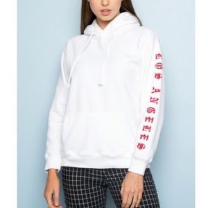 Brandy Melville White Los Angeles Hoodie